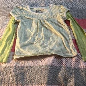 Kids Green striped shirt